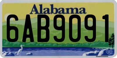AL license plate 6AB9091