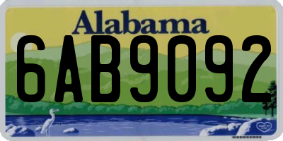 AL license plate 6AB9092