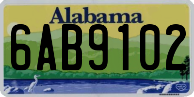 AL license plate 6AB9102