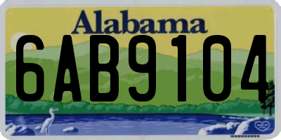 AL license plate 6AB9104