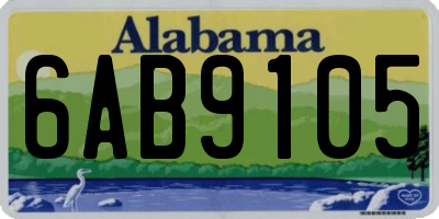 AL license plate 6AB9105