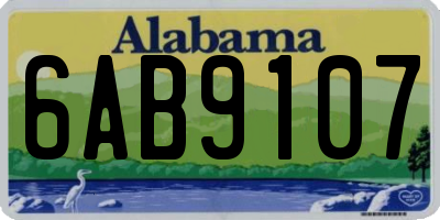 AL license plate 6AB9107
