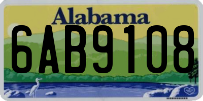 AL license plate 6AB9108