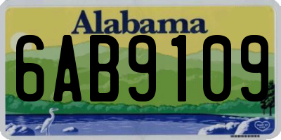 AL license plate 6AB9109