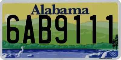 AL license plate 6AB9111