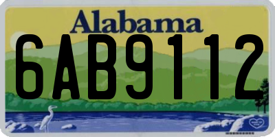 AL license plate 6AB9112