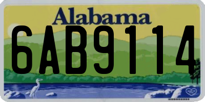 AL license plate 6AB9114