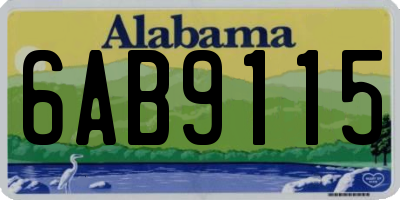 AL license plate 6AB9115