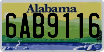 AL license plate 6AB9116