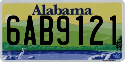 AL license plate 6AB9121
