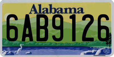 AL license plate 6AB9126