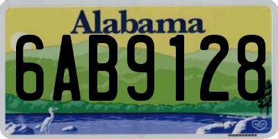 AL license plate 6AB9128