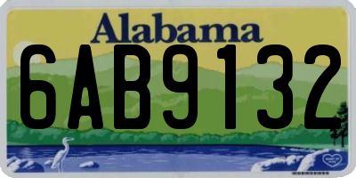 AL license plate 6AB9132