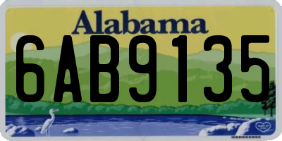 AL license plate 6AB9135