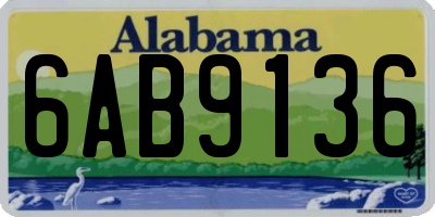 AL license plate 6AB9136