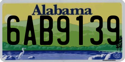 AL license plate 6AB9139