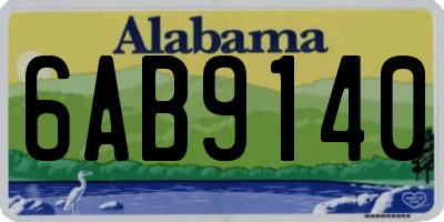 AL license plate 6AB9140