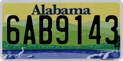AL license plate 6AB9143