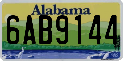 AL license plate 6AB9144