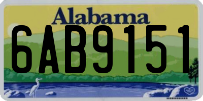 AL license plate 6AB9151