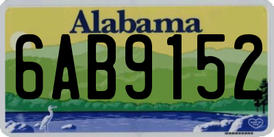 AL license plate 6AB9152