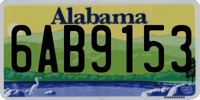 AL license plate 6AB9153