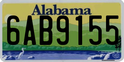 AL license plate 6AB9155