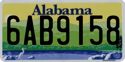 AL license plate 6AB9158