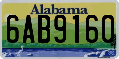 AL license plate 6AB9160
