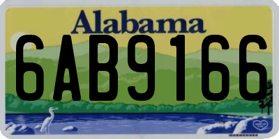 AL license plate 6AB9166