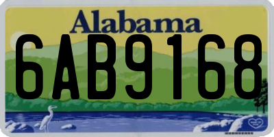 AL license plate 6AB9168