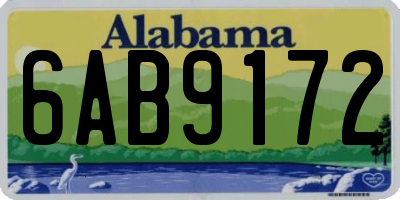 AL license plate 6AB9172