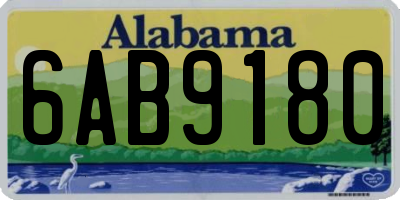 AL license plate 6AB9180