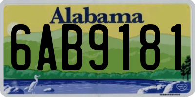 AL license plate 6AB9181