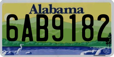 AL license plate 6AB9182