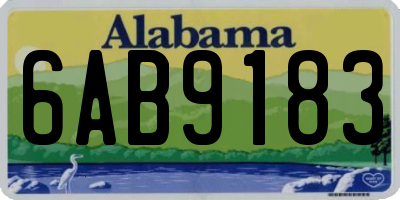 AL license plate 6AB9183
