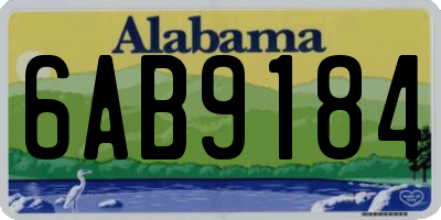 AL license plate 6AB9184