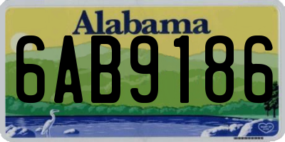 AL license plate 6AB9186