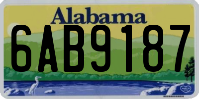 AL license plate 6AB9187