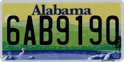 AL license plate 6AB9190