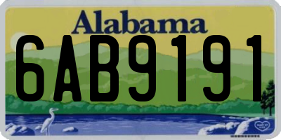 AL license plate 6AB9191