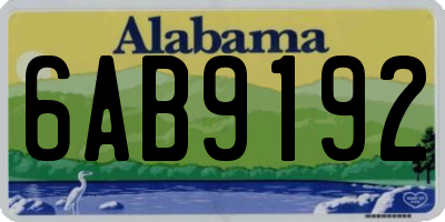 AL license plate 6AB9192