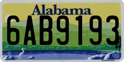AL license plate 6AB9193