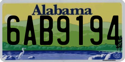 AL license plate 6AB9194