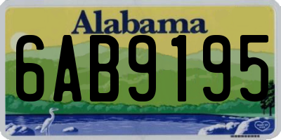 AL license plate 6AB9195