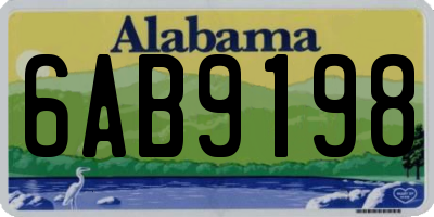 AL license plate 6AB9198