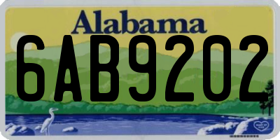 AL license plate 6AB9202
