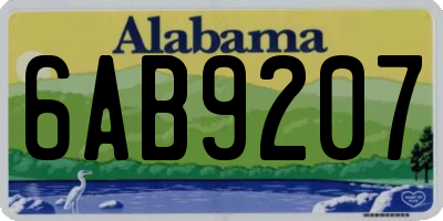 AL license plate 6AB9207