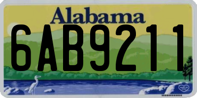 AL license plate 6AB9211