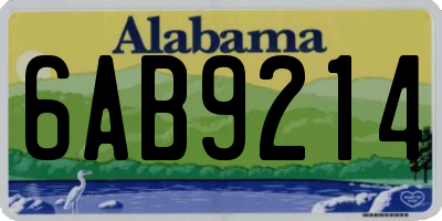 AL license plate 6AB9214